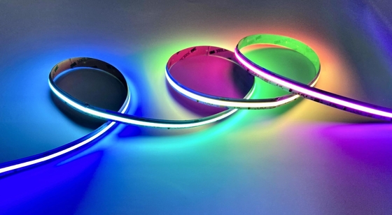 24V Adreslenebilir COB LED Şerit RGB IP20 Noktasız Led Şerit