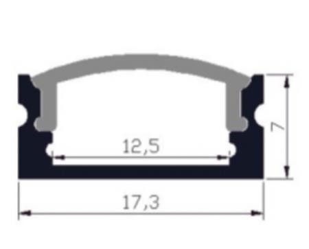 Milewood LED Işık Alüminyum Profil Havacılık 6063 17.3x7mm