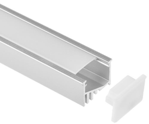Çift Eloksallı Alüminyum Led Şerit Ekstrüzyonları 21x12.5mm RoHS