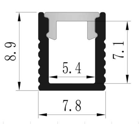 Eloksallı LED Işık Alüminyum Profil 7.8 X 8.9mm led şerit kanalı