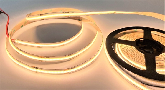 480 Cips Yüksek CRI COB Şerit 8mm 10w 24V DC CRI90+ Kendinden Yapışkanlı
